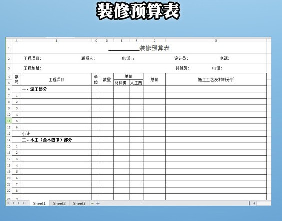 成都家装预算