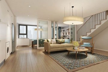 滨海浙商宜居三期loft公寓三室户型客厅