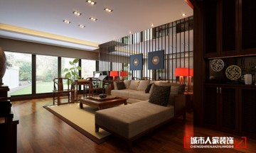 兴庆坊170㎡新中式风格作品-中式背景墙