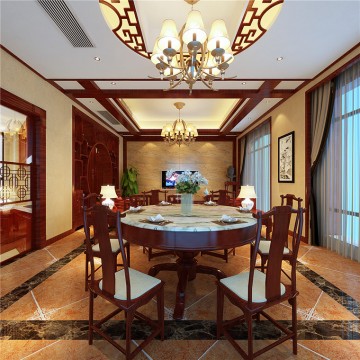 湾郡 30万 半包 120m² 中式